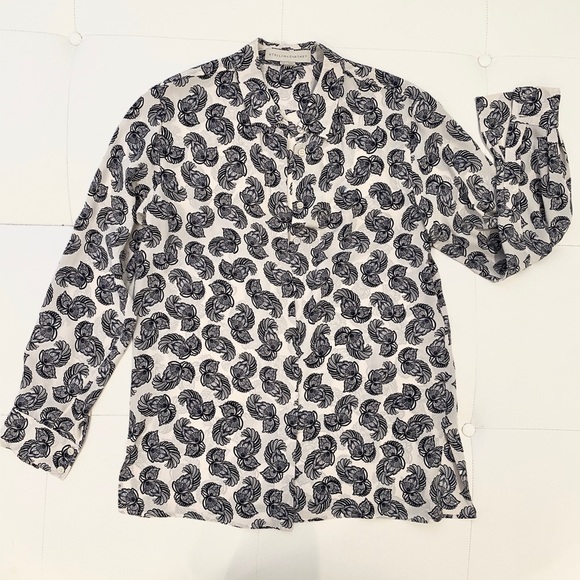 STELLA MCCARTNEY Black&White Blouse Sz 40 - Picture 1 of 6